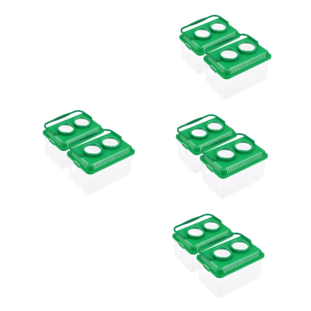 Cabilock 4 Sätze Beobachtungsbox Für Insekten Für Überwachung Halten Kollektor -fangset Insektenfänger Goldfischgreifer Explorer Kit Green Acryl 2 Stück * 4