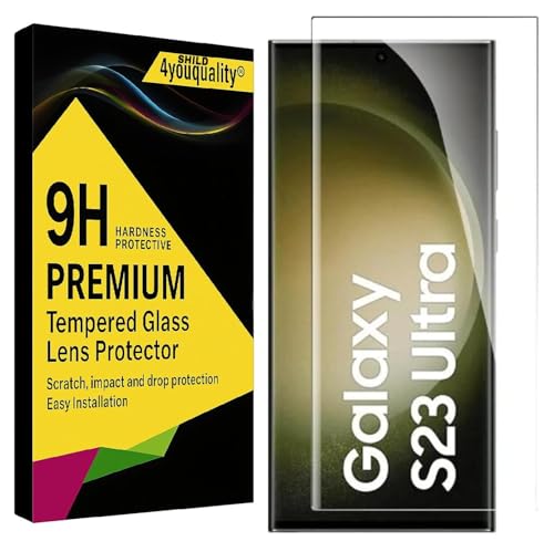 Image of 4youquality - (Pack 1 Samsung S23 Ultra Tempered Glass Full Screen Protector, UV Glass Full Adhesive [Liquid Technology][Fingerprint Sensor Working] Glass for Samsung S23 Ultra 5G /HD