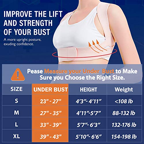 Vicorrect Posture Corrector For Women And Men, Adjustable Upper Back Brace For Clavicle Support And Providing Pain Relief From Neck, Shoulder, And Upper Back (L/Xl) #TOP1