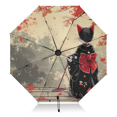 Parapluie compact chat japonais : un cadeau utile et mignon pour homme et femme