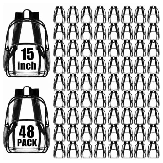 Amylove 48 Pcs Clear Backpacks for Events