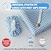 Baby Wipes Cover – Universal Size, One Size Fits All Wipes Packages | Muslin Cotton Tissue Cover for Nursery, Diaper Bag & Changing Table, Station | Gingham & Neutral Patterns (Baby Blue Gingham)