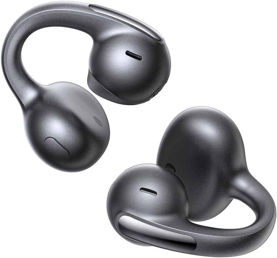 Baseus Bowie MC1 Pro Open Ear Clip-On Headphones, Hi-Res LDAC & HiFi4 Acoustic Sound, 5g Ultra-Lightweight Comfort, SuperBass 2.0, DNN 4-Mic AI Clear Calls, IP67 Waterproof, Bluetooth 6.0