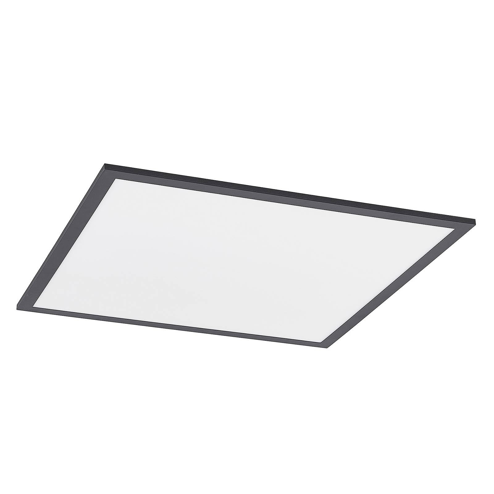 Lindby Pannello LED dimmerabile a controllo remoto (Moderno) colore Nero, in Alluminio ad es. Cucina lampadina inclusa lampada da ufficio per postazione lavoro plafoniera
