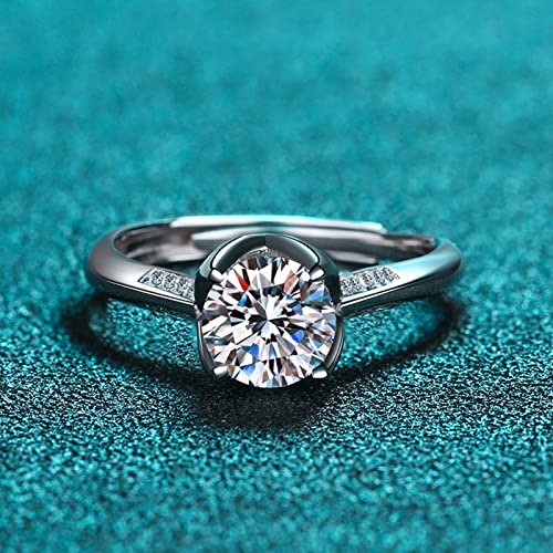 Bague Moissanite Argent 925 KnSam Cadeau de Mariage Parfait - 3