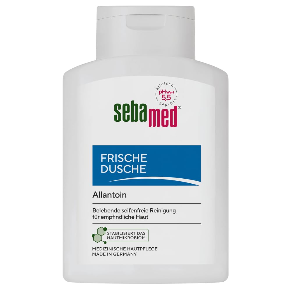 SEBAMED Frische Dusche 200 ml, Duschgel für empfindliche und strapazierte Haut, langanhaltendes Frischegefühl, versorgt die Haut mit Feuchtigkeit durch Aminosäuren und Allantoin, für Männer und Frauen