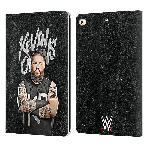 Head Case Designs Officially Licensed WWE Portrait Kevin Owens Leather Book Wallet Case Cover Compatible with Apple iPad 9.7 2017 / iPad 9.7 2018