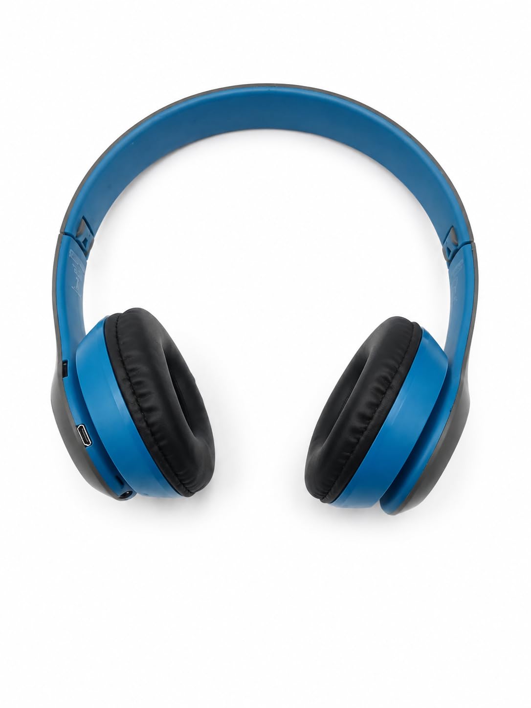 Wireless Bluetooth & Wired Stereo Headphones, Foldable On-Ear Headset with 3.5mm Jack, HD Sound & Soft Ear Cups for Mobile & Laptop (Blue Foldable Headphones)-image-44