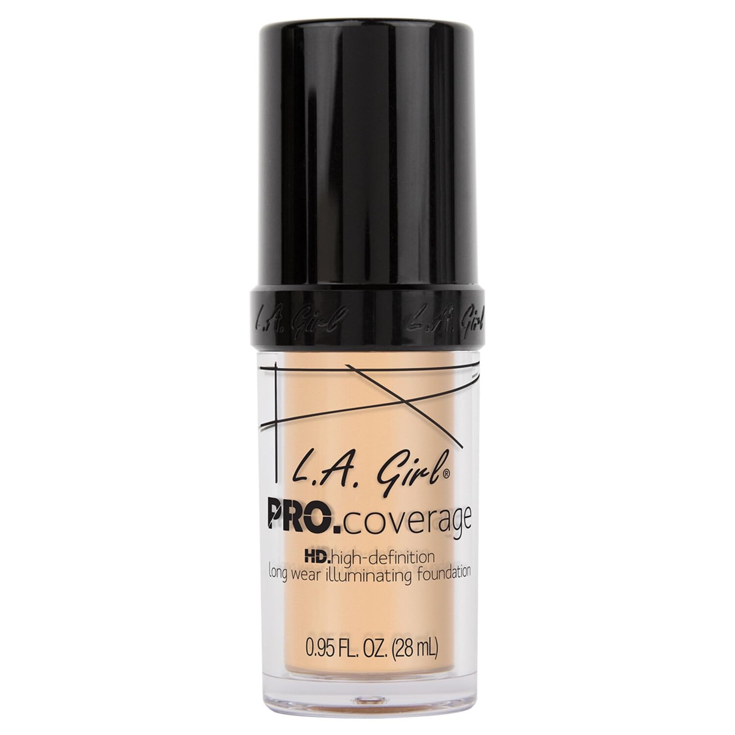 L.A. Girl PRO Coverage Illuminating Foundation – Dewy Finish Liquid Makeup for Glowing Skin, Long-Lasting & Hydrating Base for Dry to Normal Indian Skin, 28ml (Fair) 1