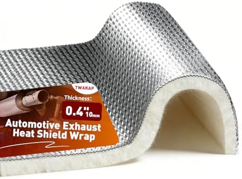 Automotive Aluminum Exhaust Wrap Heat Shield, 24 x 12 x 0.4 in | ...