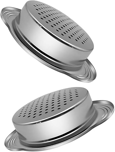 Miniatura 1 de Garneck 2Pcs Stainless Steel Canning Strainer Sieve Food Can Drainer Oil Remover Kitchen Tool for Tuna Beans Fruits with Fast Filtration and Easy