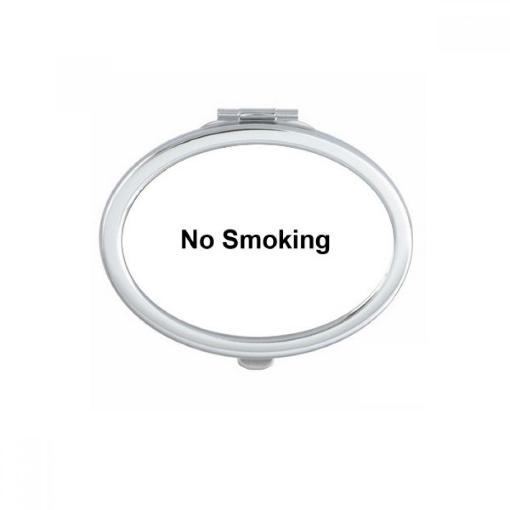 Miroir de maquillage No Smoking ovale, parfait pour vos retouches rapides en voyage