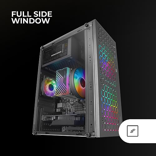 Boîtier gaming ultra-compact MicroATX mini-tour PC gamer avec façade mesh Mars Gaming MC-Core - 4