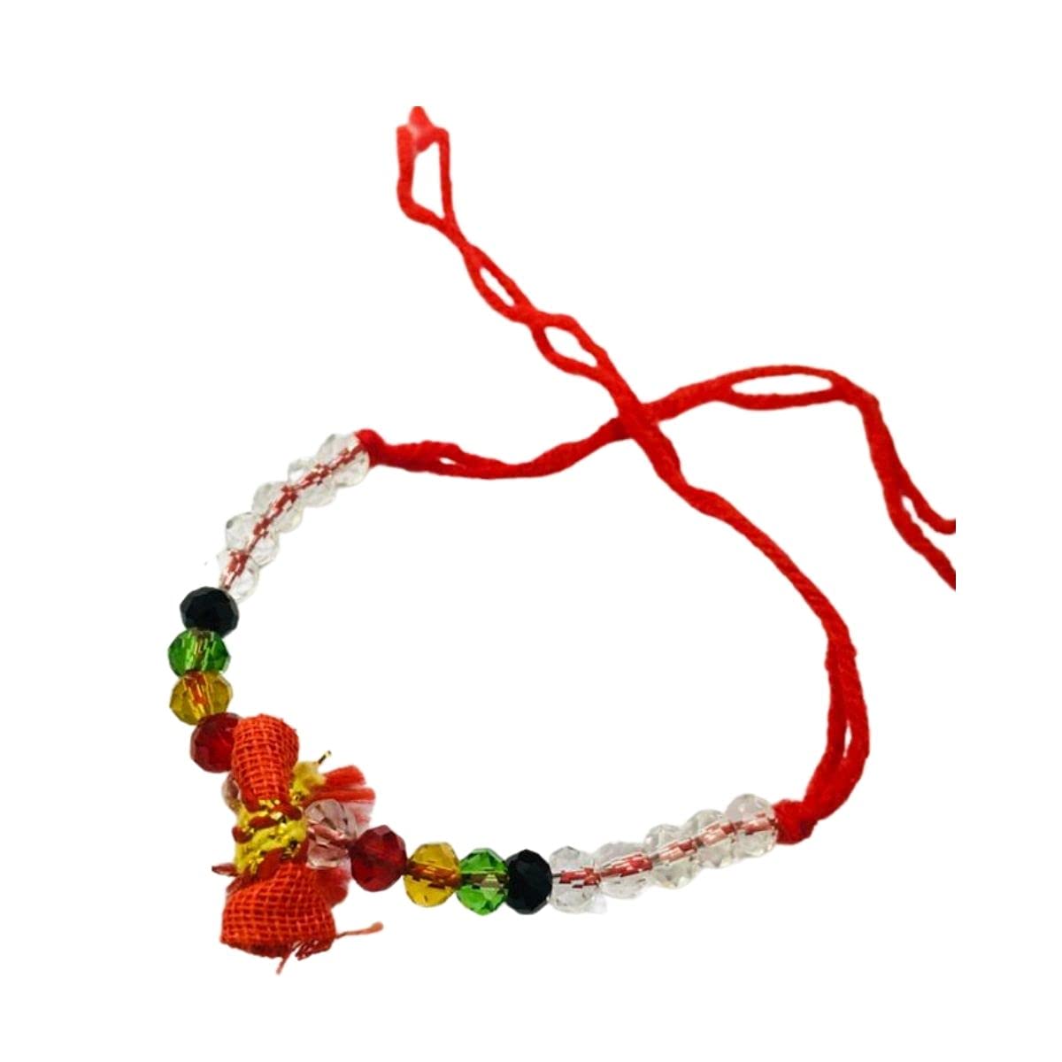 Jainkart Crystal Raksha Potali Hand Made Strong and Pure Single Red Dhaga bracelet | Multicolor Crystal Dhaga Bracelet (10) (B097RQK1GR) Amazon Price History, Amazon Price Tracker