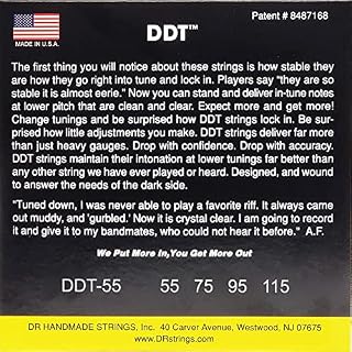 DR String DDT-55 Drop Down Tuning Jeu de cordes pour guitare basse – Image 3