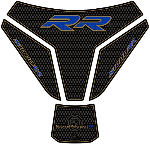 MOTOGRAFIX タンクパッド BMW S1000RR 15- カーボン/ゴールド/ブルー MT-TB023CAB