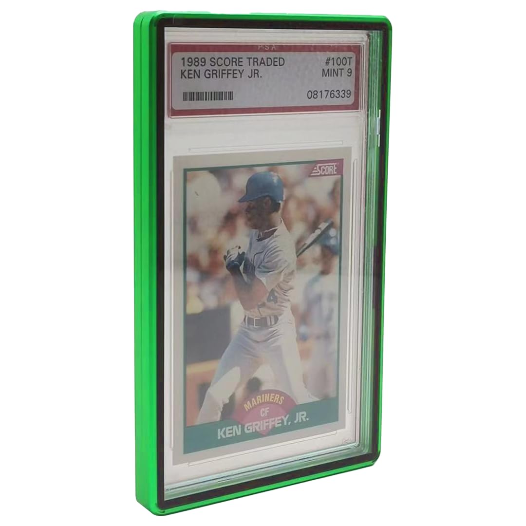 EVORETRO Magnetic Card Holder for PSA Graded Card – Aluminum Alloy Frame, Durable Card Cases for Sports Cards, Secure Trading Card Protection (Green)