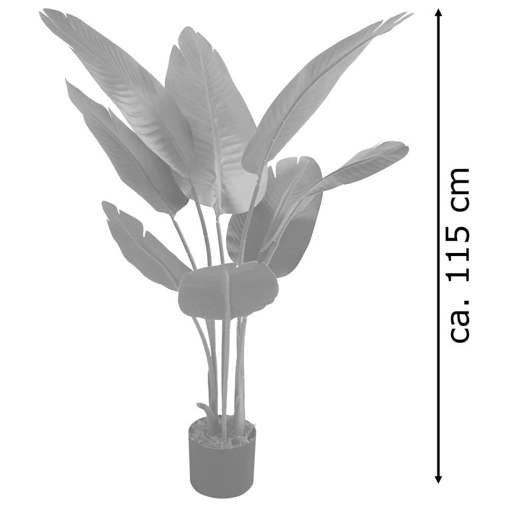 Decovego Banano Pianta Artificiale Plastica con Vaso 115 cm
