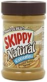 Skippy Peanut Butter, Natural Creamy, 15-Ounce Jars (Pack of 6)