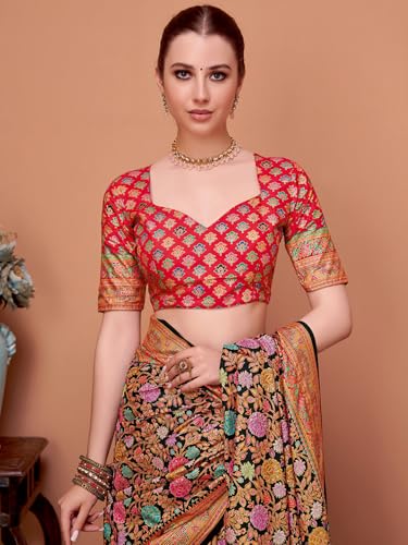 AKHILAM kanjivaram silk saree in soft silk – image 7
