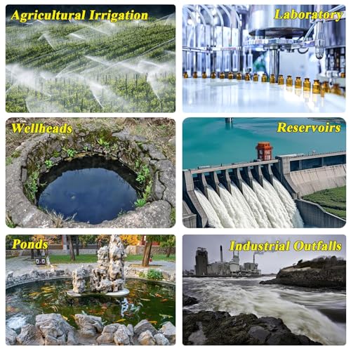 Sewage Wells Water Sampling Dipper, Stainless Steel Telescopic Rod Water Collector with 33.8fl oz PVC Sampler Bucket, for River Pool Pond Reservoir Water Quality Testing, 2 5 8 12 16 20 23 Ft(5pcs,2-4