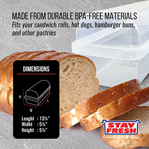 Kitchen Discovery Plastic Bread Box Container- Bread Box Plastic Storage- Plastic Bread Holder For Keeping Flavor And Freshness- Preserve Bread Up To 5 Days #TOP4