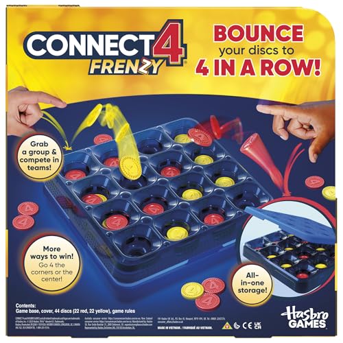 image for Hasbro Gaming Connect 4 Frenzy Game | Bounce Discs 4 The Win | Family 