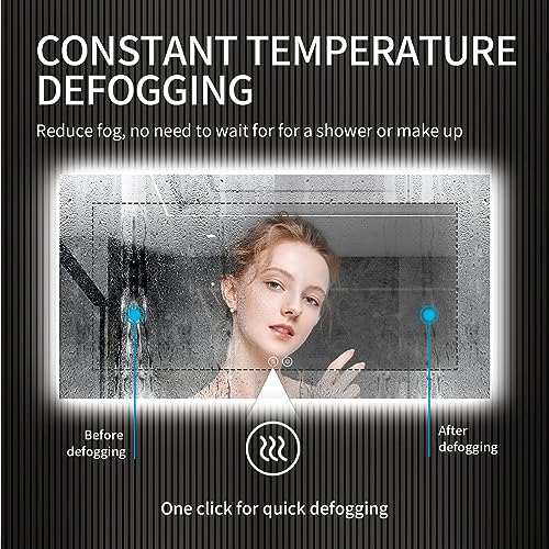 Iowvoe 60 X 24 Inch Led Bathroom Backlit Mirror For Wall, Lighted Bathroom Vanity Mirror #TOP1