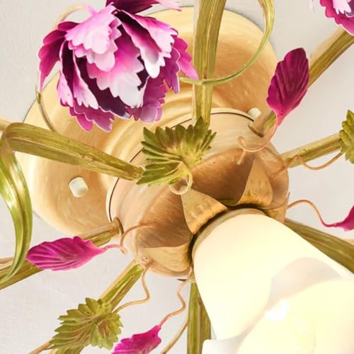 Lámpara de techo de cristal con diseño de flores para pasillo de estilo Mid Century 5