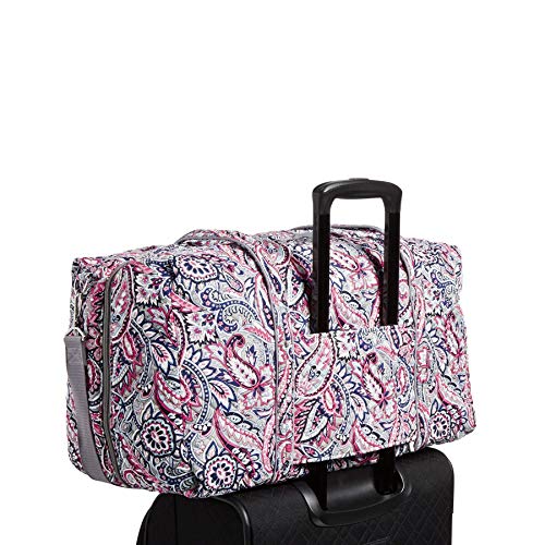 Vera Bradley Women's Signature Cotton Lay Flat Travel Duffel Travel Bag, Gramercy Paisley, One Size