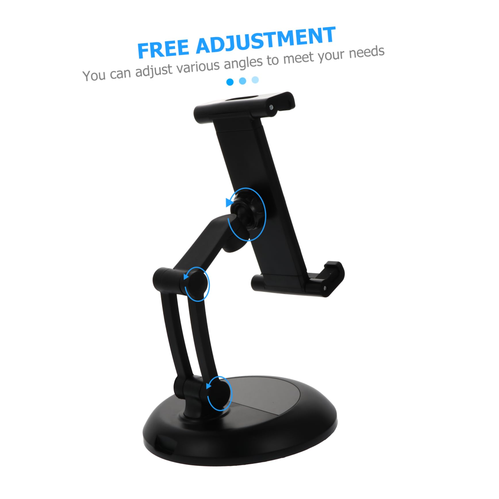 Uonlytech Supporto Pieghevole per Tablet da Tavolo Nero Abs Metallo | Telefono e Tablet, Antiscivolo, Angolo di Visione Salutare, Leggero e Salvaspazio