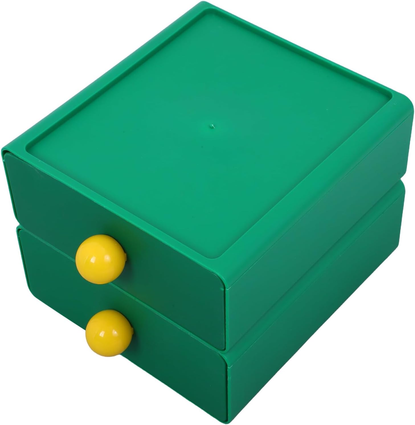 Gadpiparty 2pcs Cute Stackable Desktop Organizer Box for Office Desk Supplies, Multi-functional Plastic Storage Basket for Stationery and Workspace Tidy, Green