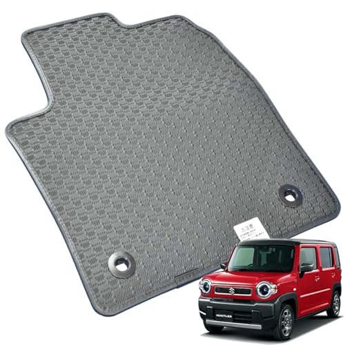 Kemmel スズキ 新型ハスラー MR52S MR92S 令和2年1月〜 2WD/4WD共通 AT車(オートマ) ハイブリッド車 専用 ラバーマット ゴムマット (黒モール仕様/全席セット) 日本製 臭いが少ないエラストマー製