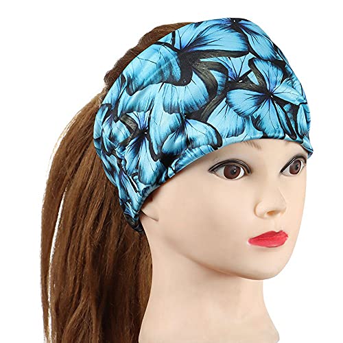 Faixa de cabelo elástica para academia nova elasticidade fitness corrida cor borboleta esportes faix