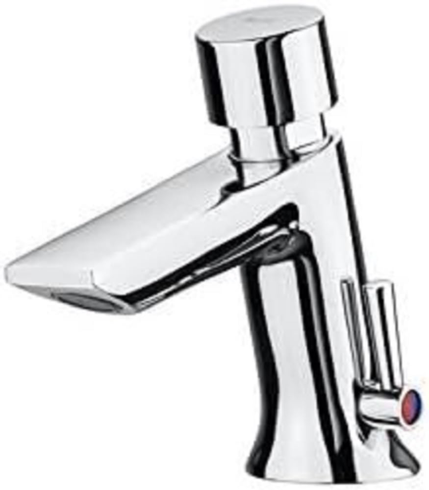 Roca Instant - grifo temporizado de repisa para lavabo con pulsador y limitador de caudal . Griferías hidrosanitarias especiales. Ref A5A3177C00
