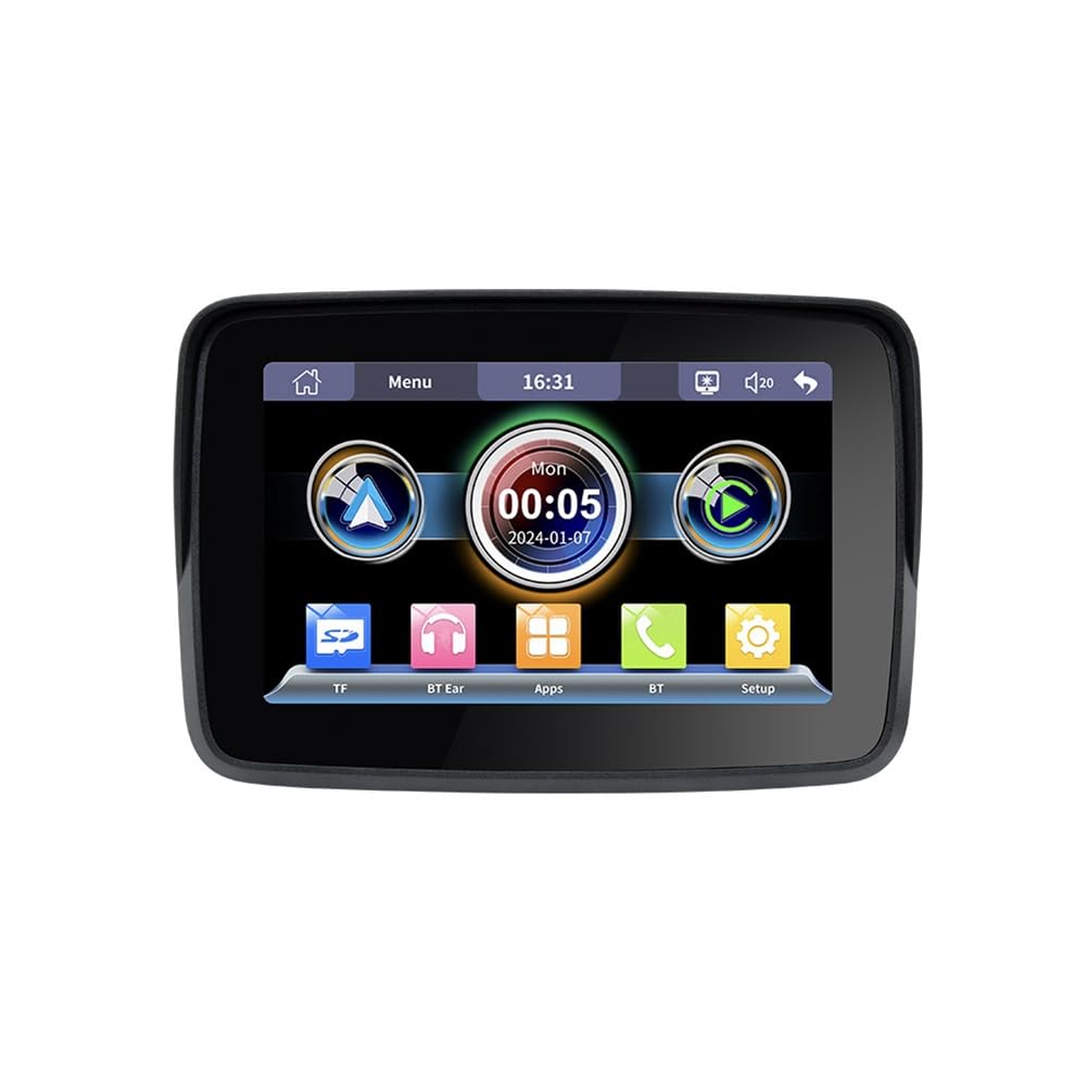 LIVASH Display Impermeabile 5 Pollici Motocicletta GPS Navigazione Wireless Android Carplay Auto