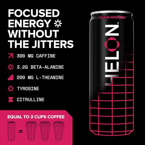 Image of Echelon Pre-Workout Energy Drink | Berry Habanero | 12 Pack | Sustained Energy, Focus and Endurance Dietary Supplement | 300mg of Caffeine | Beta-Alanine, L-Theanine & Fiber | Vegan