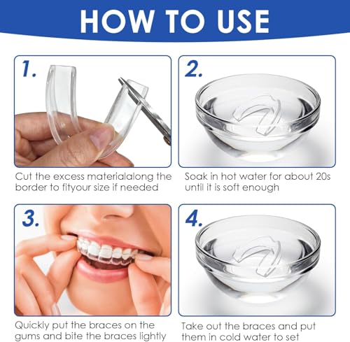 4 Piezas Ferula Descarga Bruxismo, Bruxismo Dental Noche, Férula de Descarga in 2 Tamaños, Protector Bucal para Dormir, Protector Bucal Bruxismo con Caja, Prevenir el Bruxismo y Roncar - imagen 5
