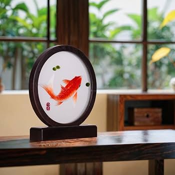 Amazon.co.jp: 蜀刺繍両面刺繍鯉飾り|四川省無形文化遺産手作り