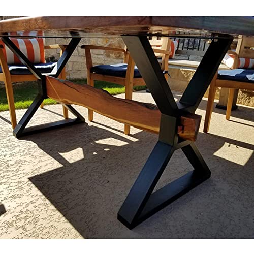 Heoniture Metal Table Legs Heavy Duty Desk Legs, Diy Industrial Furniture Dining Legs, Modern Cast Iron Coffee Table Bench Legs 28 Inch Set Of 2(28”Height 23.6”Wide) #TOP4