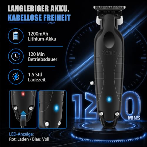 KEMEI 2299 Professioneller Haarschneider für Männer, kabellos