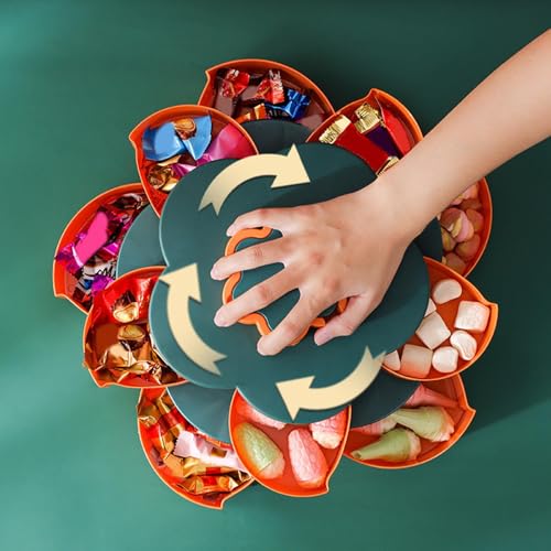 Plateau de service à snacks avec contenant rotatif pour bonbons - 4