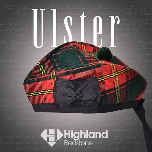 Image of Glengarry Cap-Traditional Scottish Hat, Acrylic Wool Tartan Glengarry hat, Kilts /Bagpipes Accessories