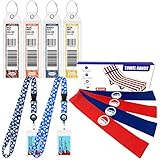 Disney Cruise Essentials (3 Items) Luggage Tag Holders, Towel Bands & Cruise Lanyards with Retractable Reel