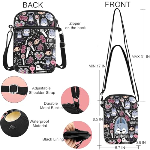 Image of JNIAP Korean Group Stay Crossbody Bag Korean Group Stay Wolf Gifts I'm Foive Gifts Stay Merchandise Stay Wolf Shoulder Bag