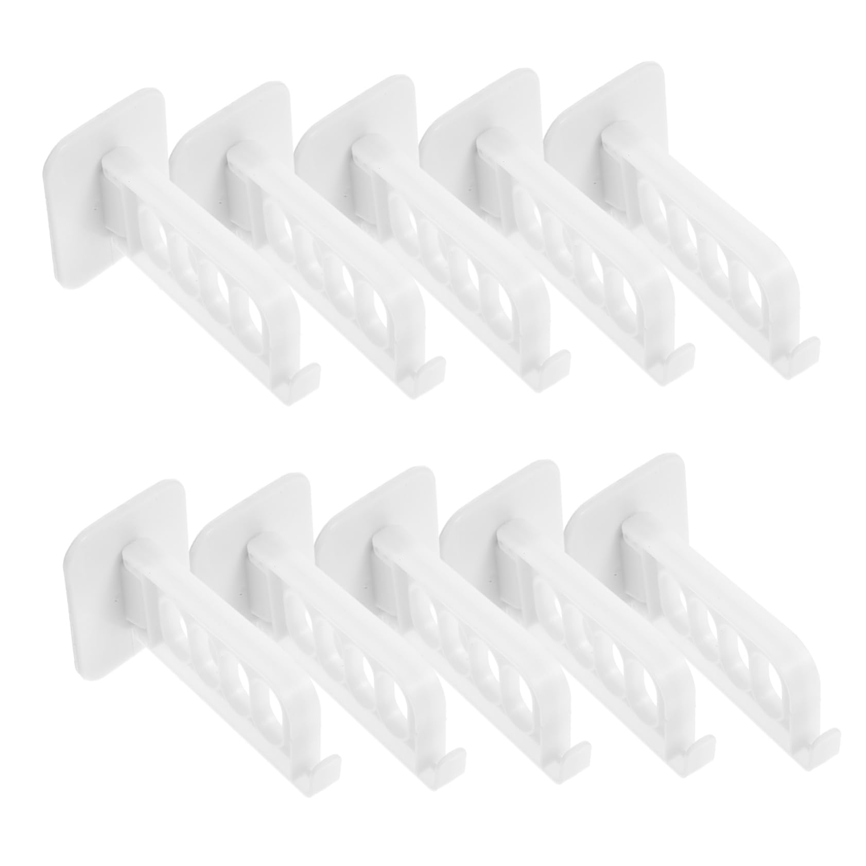 10Pcs Wall Mounted Folding Clothes Hanger Rack No Drill Installation Space Saving Design for Efficient Wardrobe Organization for