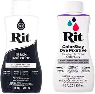 Rit Dye – 8 Oz. Liquid Fabric Dye for Clothing, Décor, and Crafts – Dark Green with Color Fixative