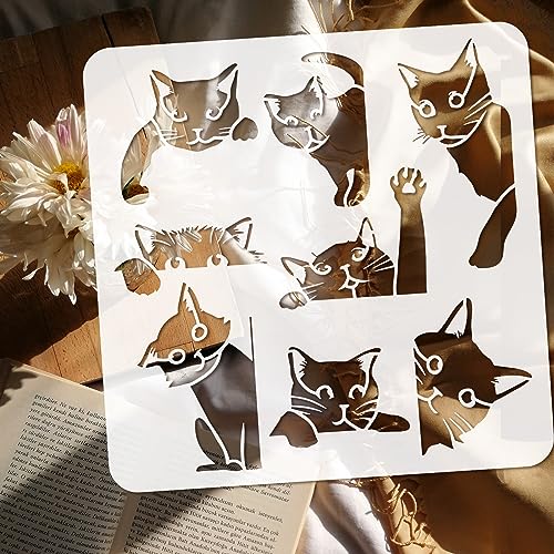 FINGERINSPIRE Large 30x30cm Cat Painting Stencil - Image 3
