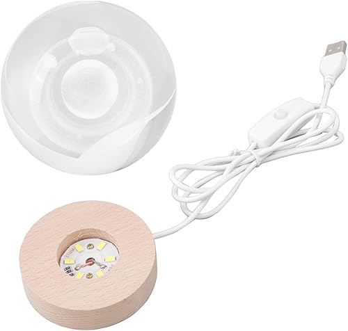 Luz nocturna de bola de cristal de galaxia 3D para niños con base de luz LED colorida, luz nocturna de bola de cristal de 3.15 pulgadas con base de