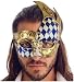 Luxury Mask Men's Vintage Design Prom Mardi Gras Musical Checkered Masquerade